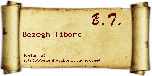 Bezegh Tiborc névjegykártya